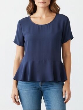 Banana Republic Navy Short Sleeve Top
